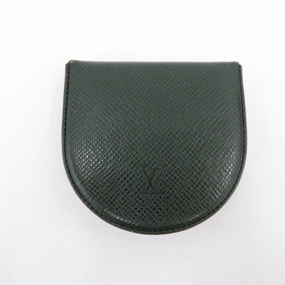 LOUIS VUITTON Taiga coin case Wallet Green